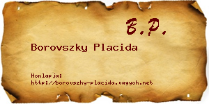 Borovszky Placida névjegykártya